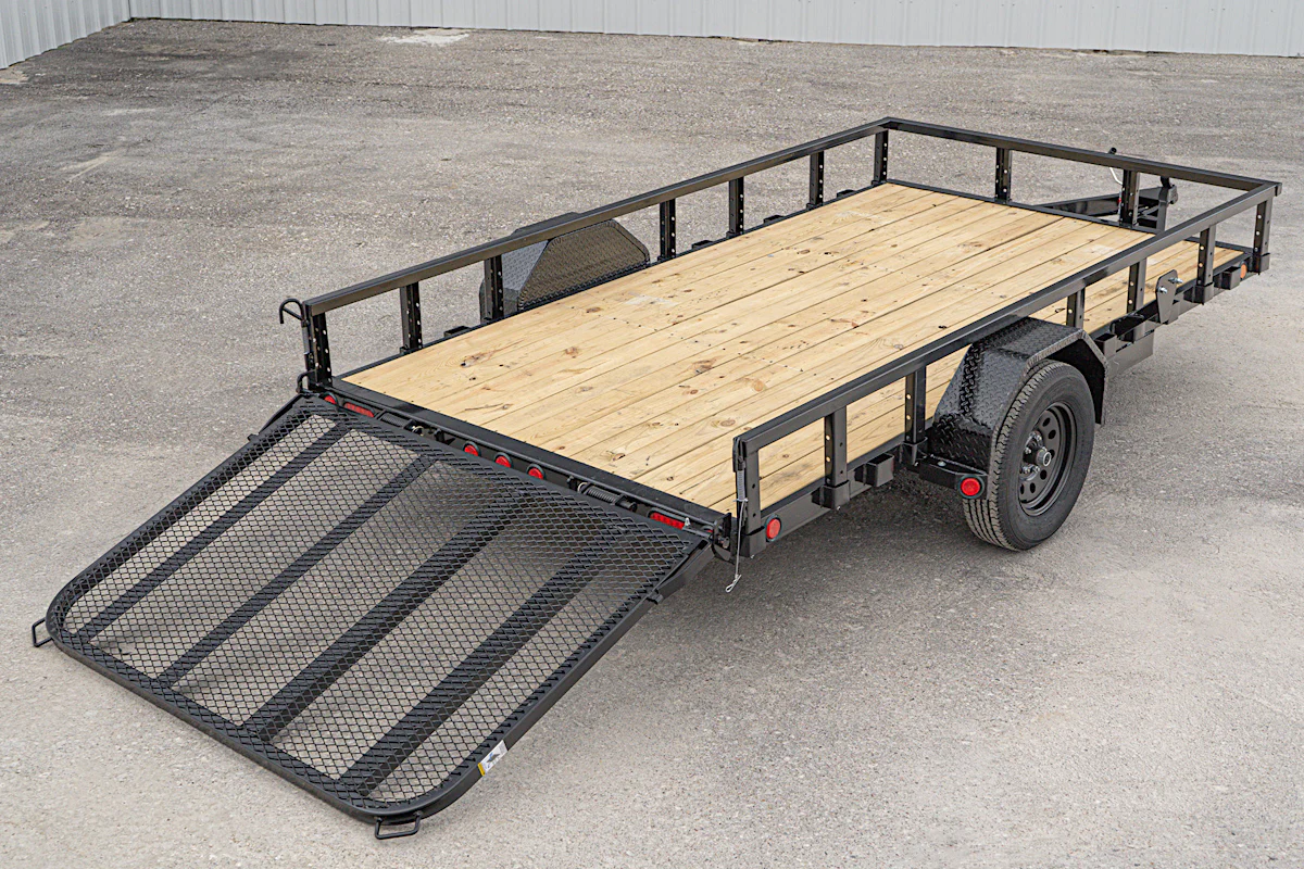 PJ Trailers 12'x77" Single Axle 4" Channel Utility Trailer (U7) - Stock #90364 - Image 15 of 17 PJ Trailers 12'x77" Single Axle 4" Channel Utility Trailer (U7) - Stock #90364 - Image 15 of 17