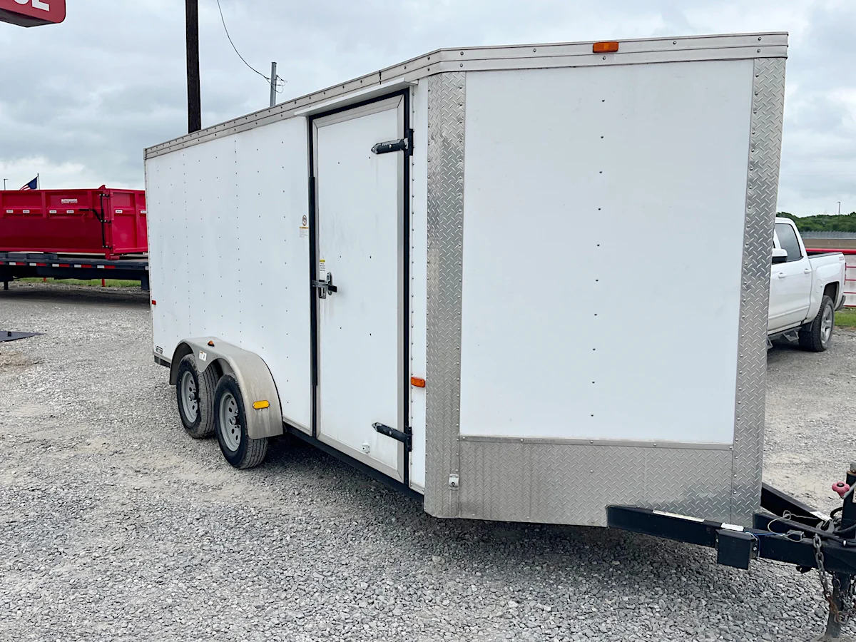 Cargo Craft USED 7X16 Cargo Trailer w/ Rear Ramp Door - Stock #90381 - Image 1 of 1 Cargo Craft USED 7X16 Cargo Trailer w/ Rear Ramp Door - Stock #90381 - Image 1 of 1