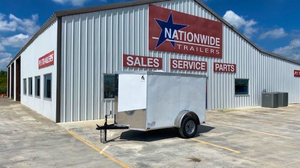Spartan 5'x8' Enclosed Cargo Trailer w/ Rear Ramp Door (C1) - Stock #90423 - Image 1 of 4