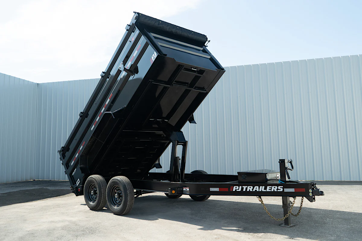 PJ Trailers 14'x83" Low Pro High Side Dump Trailer w/ 4' Sides (DM) - Stock #90431 - Image 4 of 30 PJ Trailers 14'x83" Low Pro High Side Dump Trailer w/ 4' Sides (DM) - Stock #90431 - Image 4 of 30