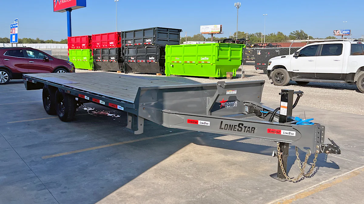 LoneStar 20'x102" 8" I-beam Deckover Trailer - Stock #90577 - Image 2 of 6 LoneStar 20'x102" 8" I-beam Deckover Trailer - Stock #90577 - Image 2 of 6
