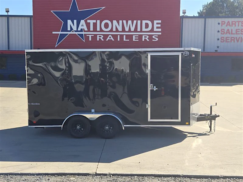 Continental Cargo 7'x16' Enclosed Cargo Trailer w/ Rear Ramp Doors (V-Series) - Stock #90590 - Image 1 of 1 Continental Cargo 7'x16' Enclosed Cargo Trailer w/ Rear Ramp Doors (V-Series) - Stock #90590 - Image 1 of 1