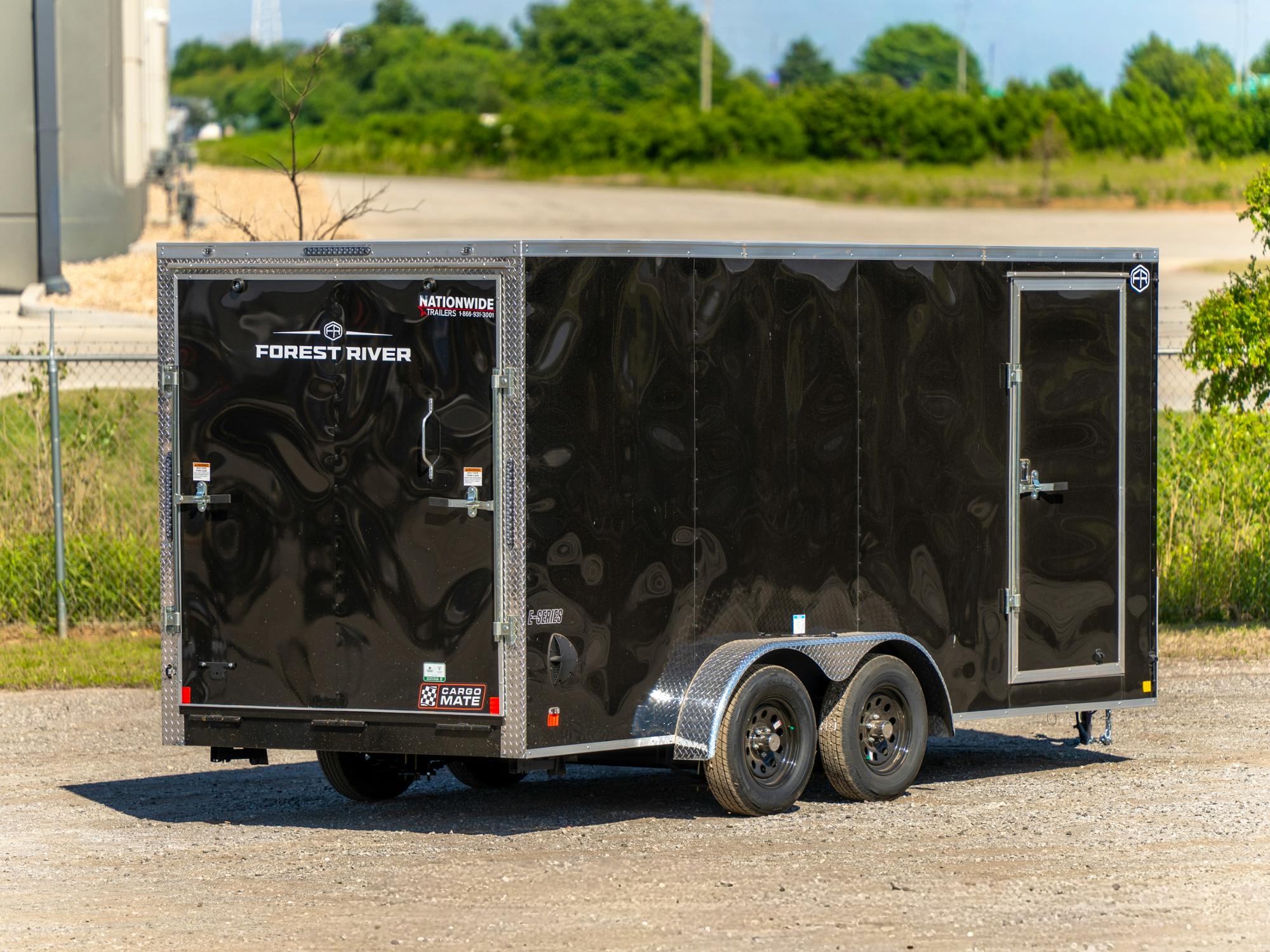Cargo Mate 7'x16' Enclosed Cargo Trailer w/ Rear Ramp Doors (V-Series) - Stock #90591 - Image 2 of 4