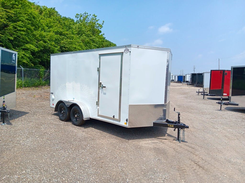 Cargo Mate 7'x14' Enclosed Cargo Trailer w/ Rear Ramp Door (V-series) - Stock #90592 - Image 1 of 9