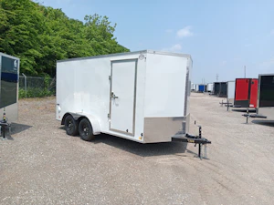 Cargo Mate 7'x14' Enclosed Cargo Trailer w/ Rear Ramp Door (V-series)
