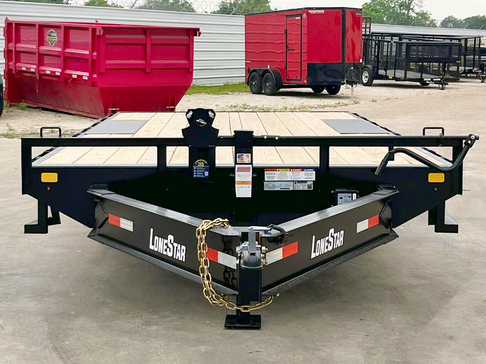 LoneStar 16'x102" 8" I-Beam Deckover Flatbed Trailer - Stock #90594 - Image 4 of 4
