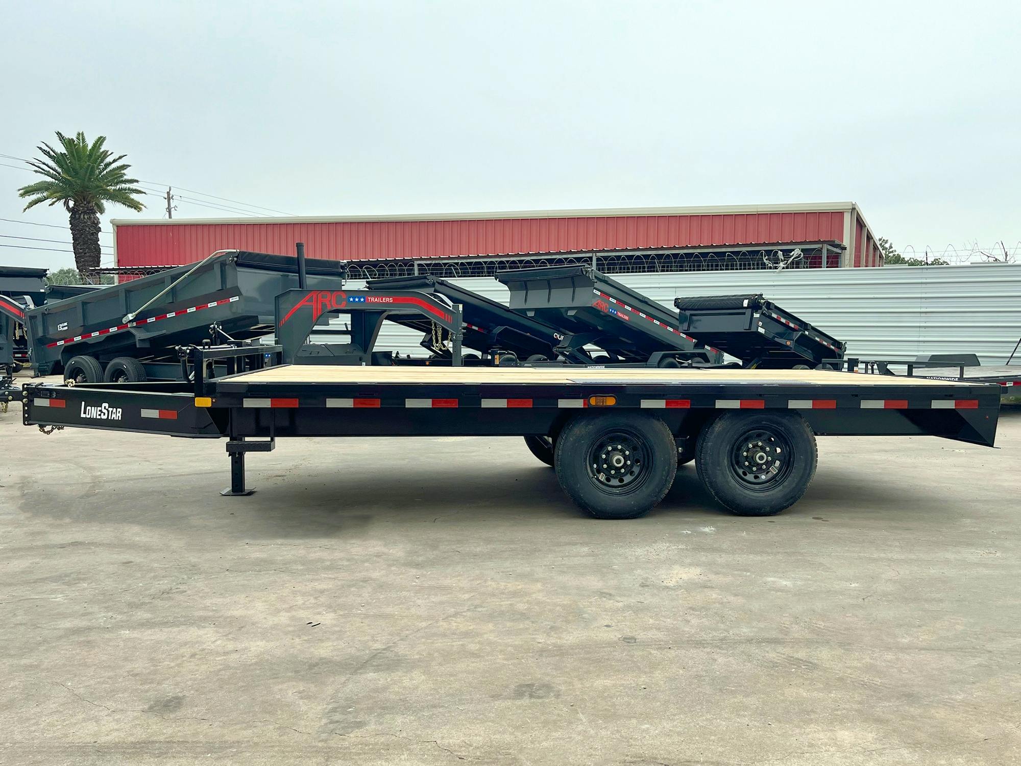 LoneStar 16'x102" 8" I-Beam Deckover Flatbed Trailer - Stock #90594 - Image 2 of 4