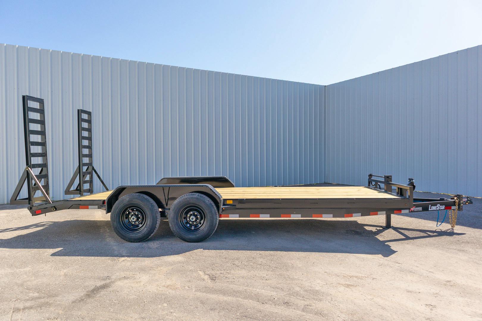 LoneStar 20'x83" Equipment Trailer w/ Stand-Up Ramps - Stock #90597 - Image 3 of 13