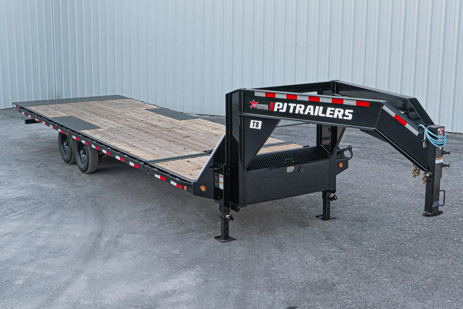 PJ Trailers 26'x102" Gooseneck Deckover Power Tilt Trailer (T8) - Stock #90642 - Image 2 of 23