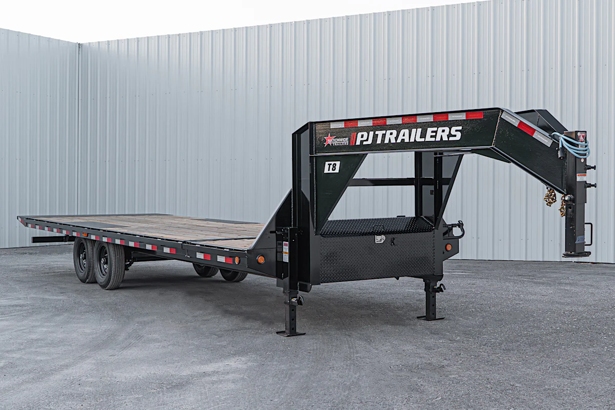 PJ Trailers 26'x102" Gooseneck Deckover Power Tilt Trailer (T8) - Stock #90642 - Image 3 of 23 PJ Trailers 26'x102" Gooseneck Deckover Power Tilt Trailer (T8) - Stock #90642 - Image 3 of 23