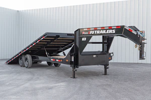 PJ Trailers 26'x102" Gooseneck Deckover Power Tilt Trailer (T8)