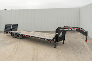 PJ Trailers 32'x102" Gooseneck Low Pro Flatbed Trailer w/ Duals (LD)