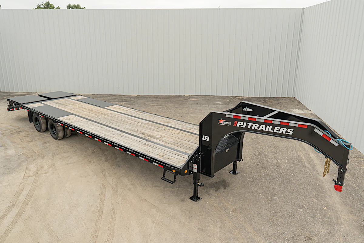 PJ Trailers 32'x102" Gooseneck Low Pro Flatbed Trailer w/ Duals (LD) - Stock #90643 - Image 10 of 28 PJ Trailers 32'x102" Gooseneck Low Pro Flatbed Trailer w/ Duals (LD) - Stock #90643 - Image 10 of 28