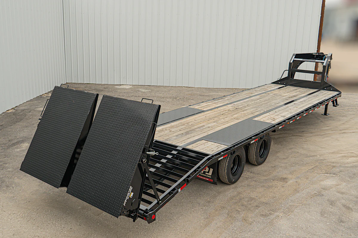 PJ Trailers 32'x102" Gooseneck Low Pro Flatbed Trailer w/ Duals (LD) - Stock #90643 - Image 24 of 28 PJ Trailers 32'x102" Gooseneck Low Pro Flatbed Trailer w/ Duals (LD) - Stock #90643 - Image 24 of 28