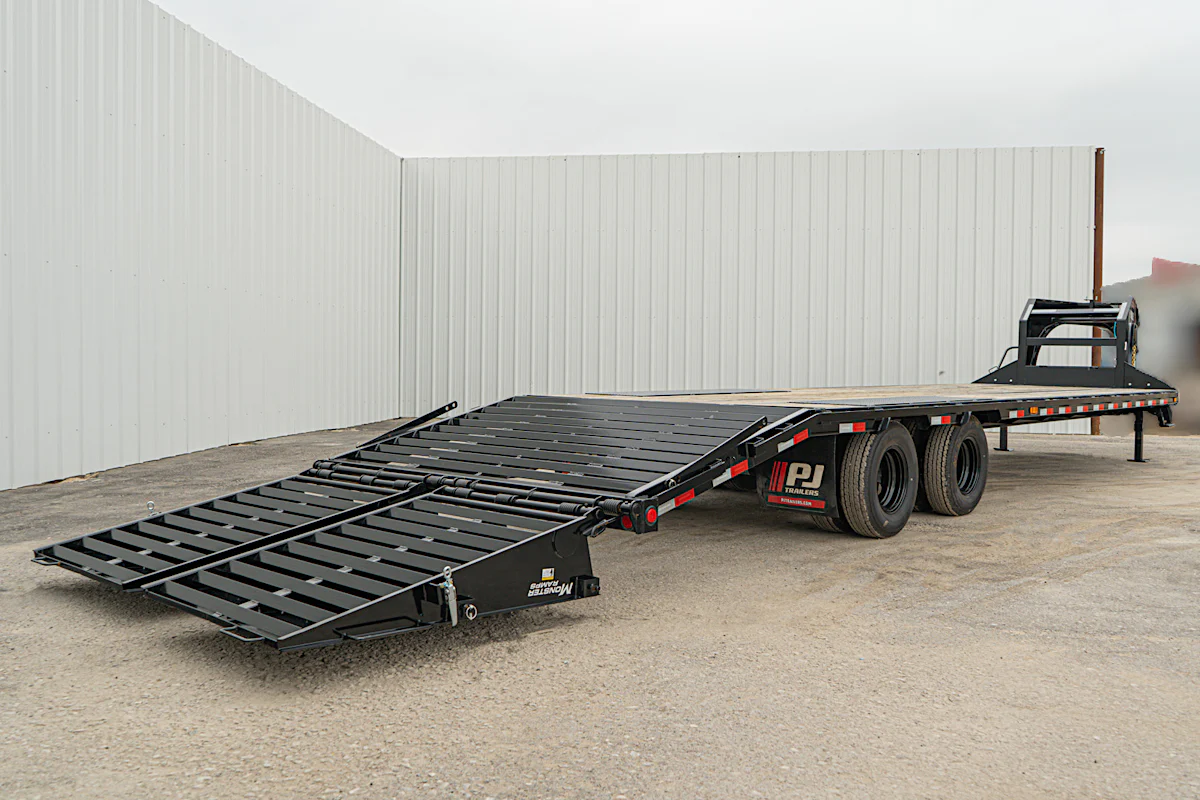 PJ Trailers 32'x102" Gooseneck Low Pro Flatbed Trailer w/ Duals (LD) - Stock #90643 - Image 27 of 28 PJ Trailers 32'x102" Gooseneck Low Pro Flatbed Trailer w/ Duals (LD) - Stock #90643 - Image 27 of 28