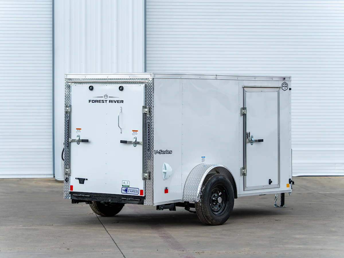Continental Cargo 5'x10' Enclosed Cargo Trailer w/ Rear Ramp Door (C1) - Stock #90699 - Image 2 of 4 Continental Cargo 5'x10' Enclosed Cargo Trailer w/ Rear Ramp Door (C1) - Stock #90699 - Image 2 of 4