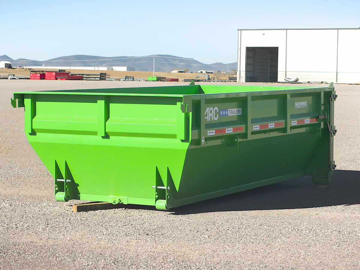 ARC Trailers 14' 14YD Steel Dumpster Bin w/ 4' Sides - Stock #90709 - Image 2 of 9 ARC Trailers 14' 14YD Steel Dumpster Bin w/ 4' Sides - Stock #90709 - Image 2 of 9