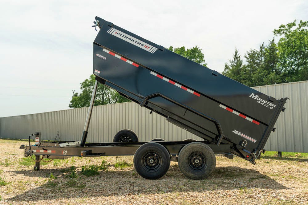 PJ Trailers 14'x83" Telescopic Dump Trailer w/ 4' Sides (DT) - Stock #90719 - Image 17 of 18