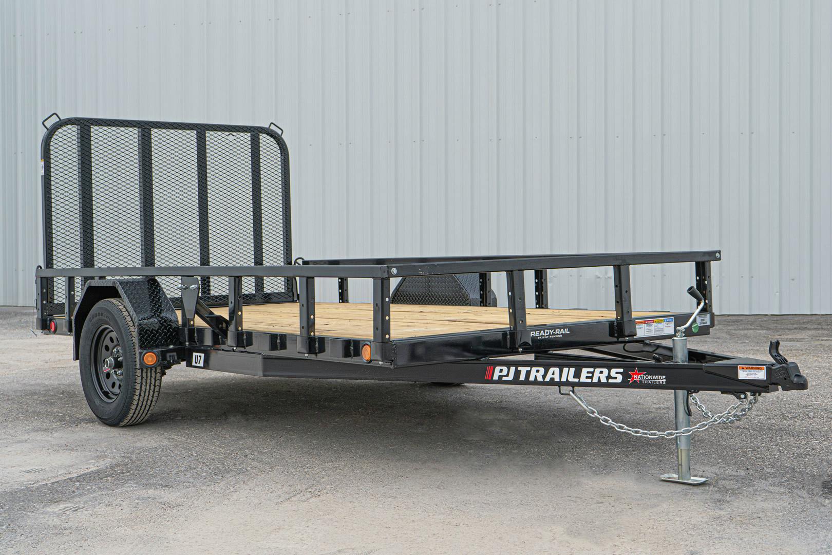 PJ Trailers 12'x77" Single Axle 4" Channel Utility Trailer (U7) - Stock #90720 - Image 3 of 17