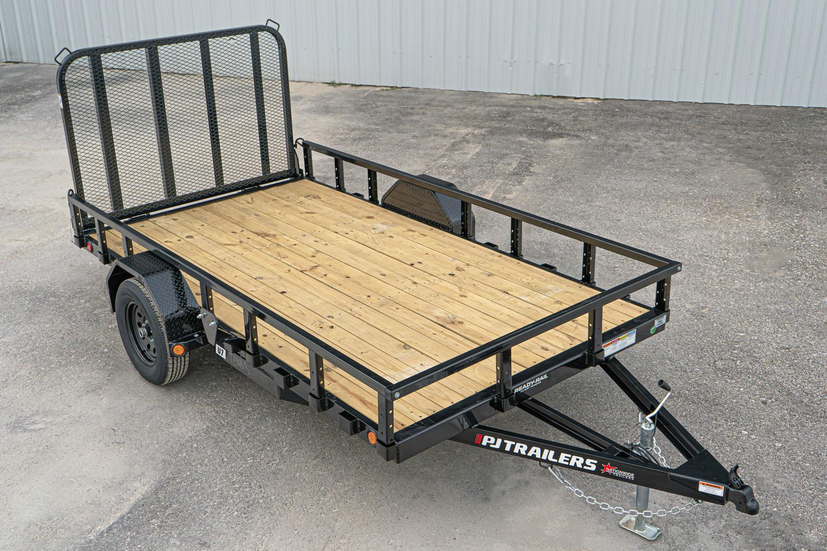 PJ Trailers 12'x77" Single Axle 4" Channel Utility Trailer (U7) - Stock #90720 - Image 7 of 17