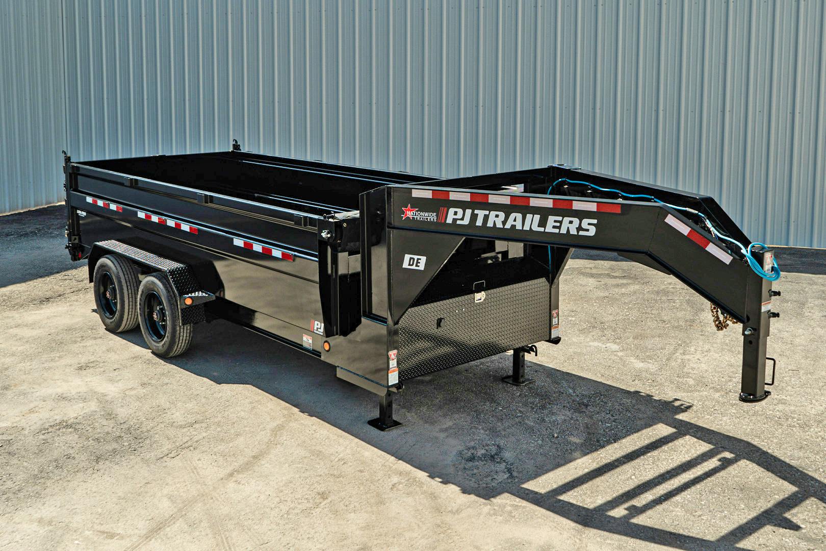 PJ Trailers 16'x83" Gooseneck HD Low Pro Dump Trailer w/ 3' Sides (DE) - Stock #90737 - Image 2 of 30