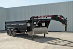 PJ Trailers 16'x83" Gooseneck HD Low Pro Dump Trailer w/ 3' Sides (DE) Stock #90737 - Thumbnail 4