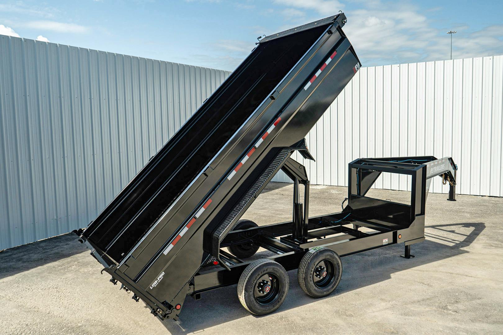 PJ Trailers 16'x83" Gooseneck HD Low Pro Dump Trailer w/ 3' Sides (DE) - Stock #90737 - Image 20 of 30