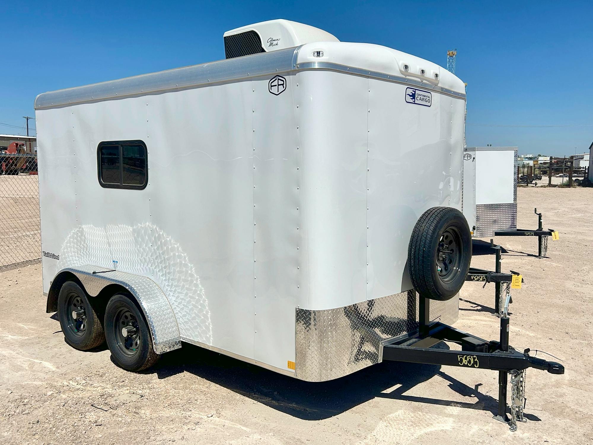 Continental Cargo 7'x12' Doghouse Oilfield Trailer w/ Rear RV Door (SD) - Stock #continental-cargo-7x12-bp5b-252b-526b-s-wt-50a-acwh-smt - Image 1 of 6