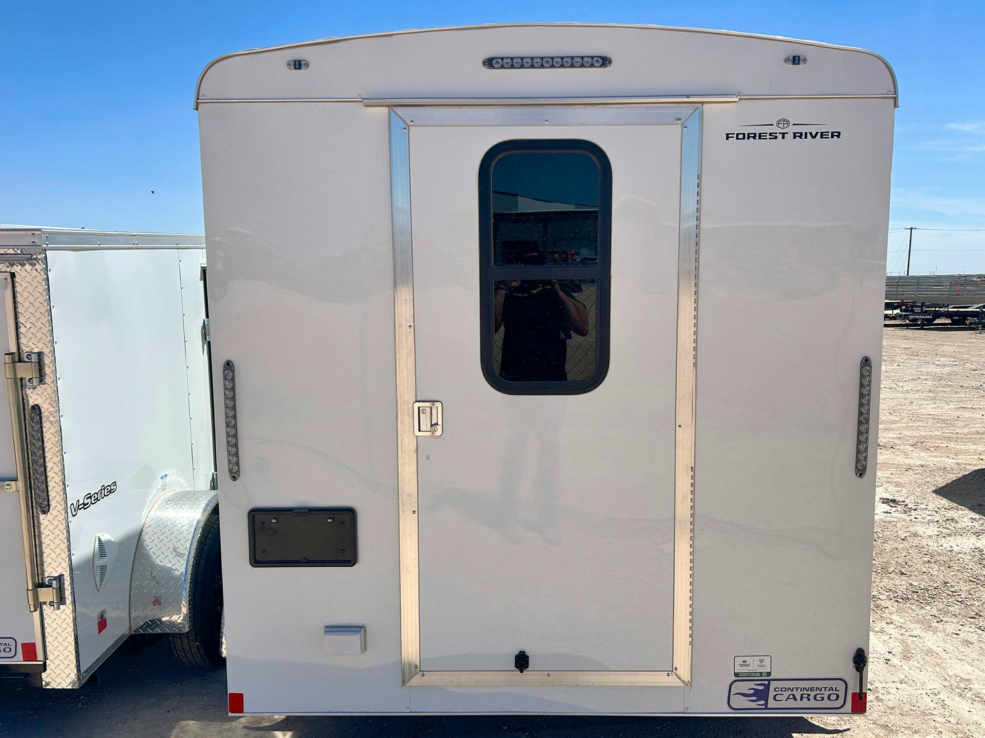 Continental Cargo 7'x12' Doghouse Oilfield Trailer w/ Rear RV Door (SD)