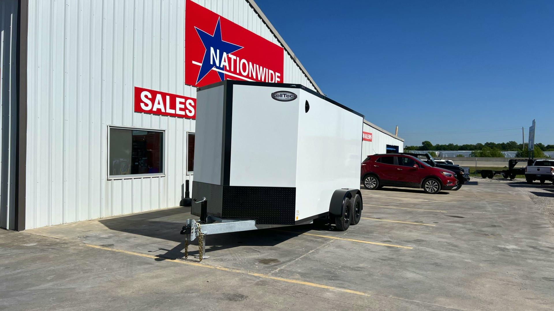 CellTech 7'x14' All-Steel Enclosed Cargo Trailer w/ Rear Ramp Door (C2) - Stock #90752 - Image 8 of 10