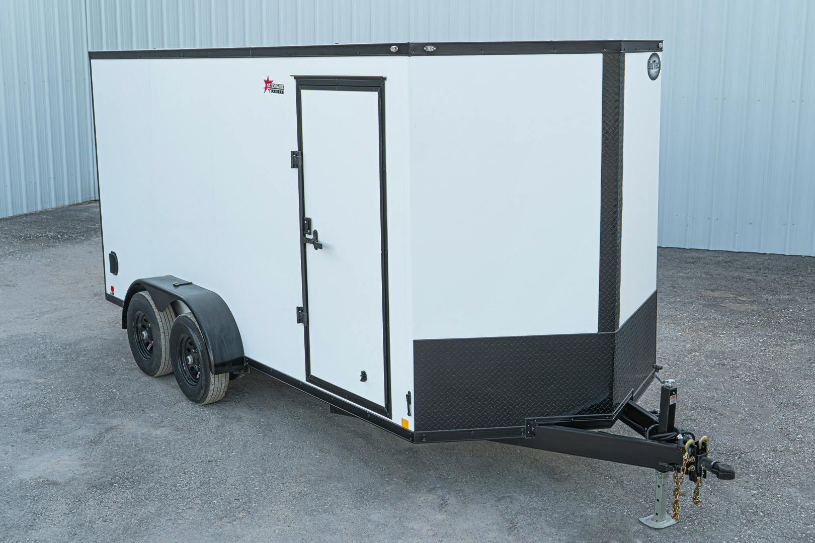 CellTech 7'x16' All-Steel Enclosed Cargo Trailer w/ Rear Ramp Door (C2) - Stock #90753 - Image 1 of 14