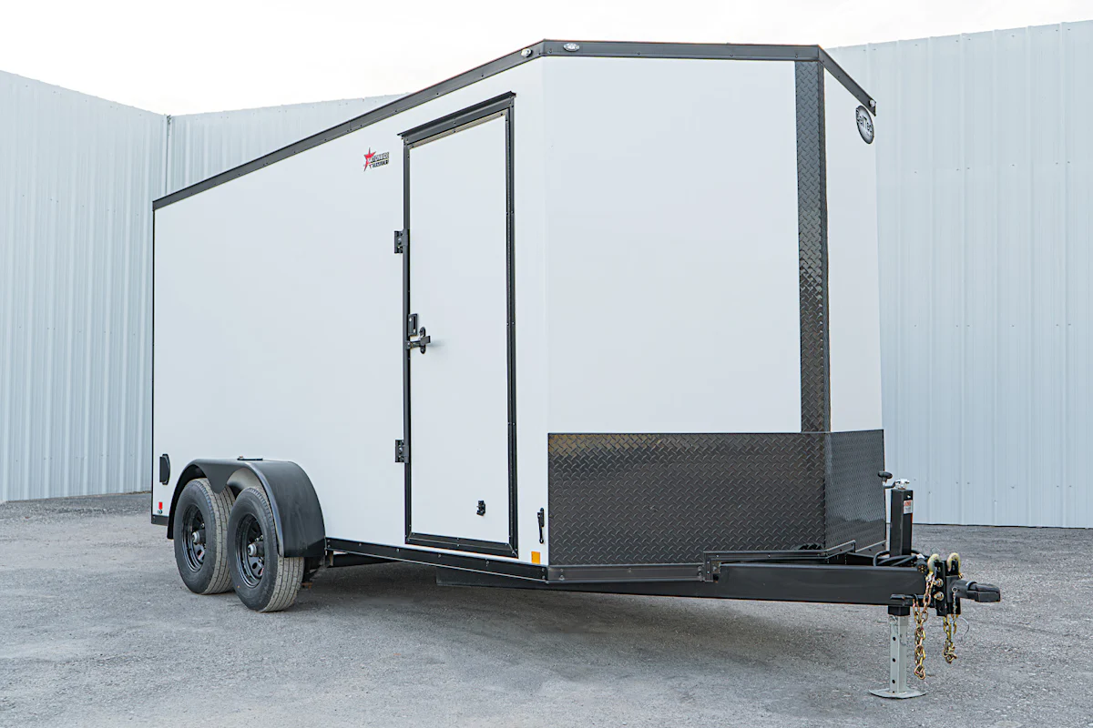CellTech 7'x16' All-Steel Enclosed Cargo Trailer w/ Rear Ramp Door (C2) - Stock #90753 - Image 2 of 14 CellTech 7'x16' All-Steel Enclosed Cargo Trailer w/ Rear Ramp Door (C2) - Stock #90753 - Image 2 of 14