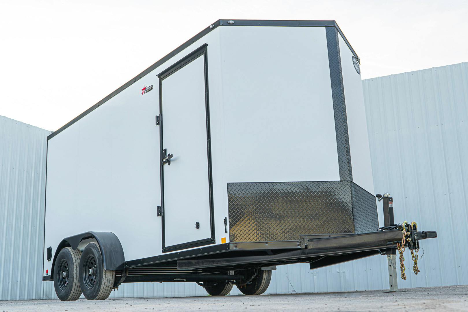 CellTech 7'x16' All-Steel Enclosed Cargo Trailer w/ Rear Ramp Door (C2) - Stock #90753 - Image 3 of 14
