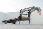 PJ Trailers 28'x102" Gooseneck Low Pro Flatbed Trailer w/ Singles (LS) Stock #90777 - Thumbnail 3