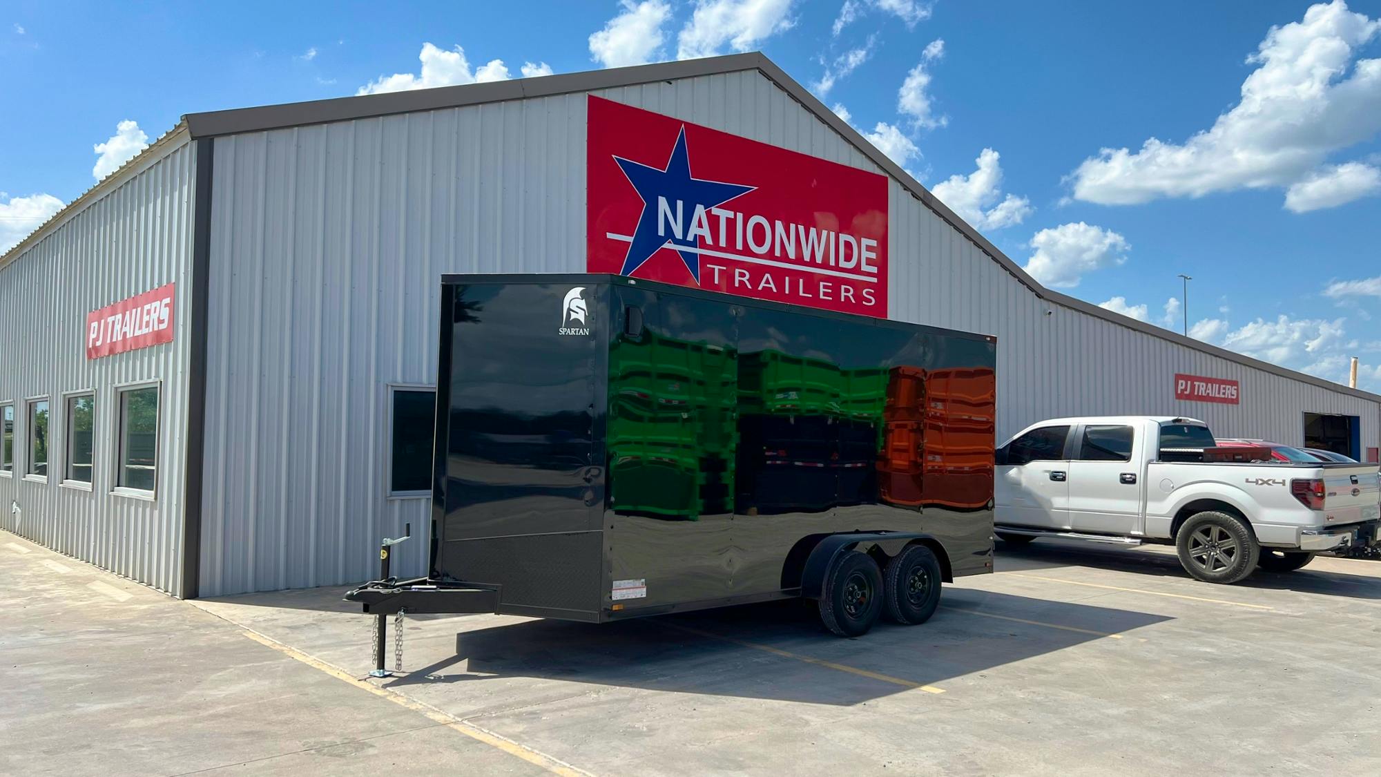 Spartan 7'x16' Enclosed Cargo Trailer w/ Rear Ramp Door (C2) - Stock #90794 - Image 1 of 9