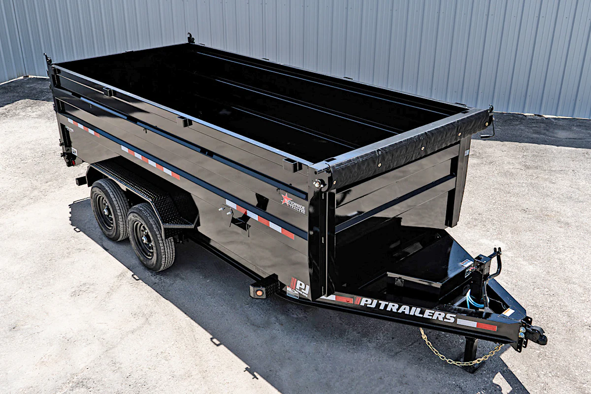 PJ Trailers 16'x83" Low Pro High Side Dump Trailer w/ 4' Sides (DM) - Stock #90846 - Image 8 of 30 PJ Trailers 16'x83" Low Pro High Side Dump Trailer w/ 4' Sides (DM) - Stock #90846 - Image 8 of 30