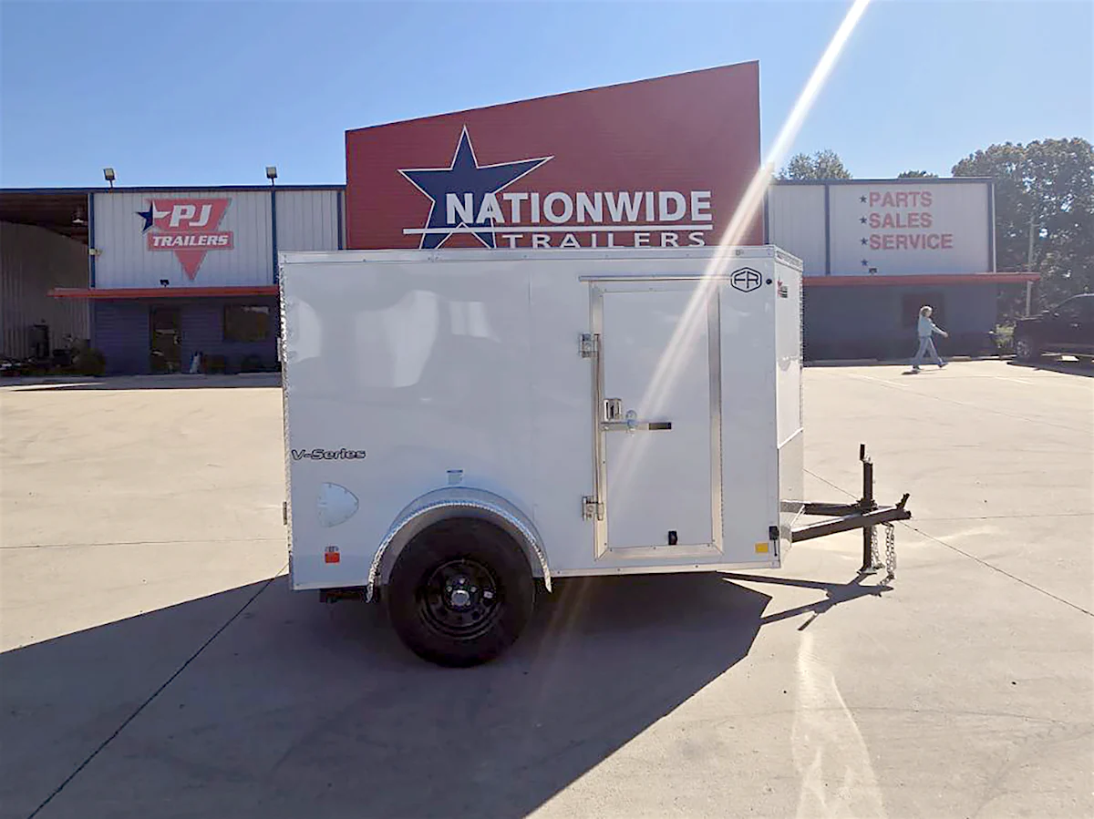 Continental Cargo 5'x8' Enclosed Cargo Trailer w/ Rear Ramp Doors (V-Series) - Stock #90853 - Image 1 of 1 Continental Cargo 5'x8' Enclosed Cargo Trailer w/ Rear Ramp Doors (V-Series) - Stock #90853 - Image 1 of 1