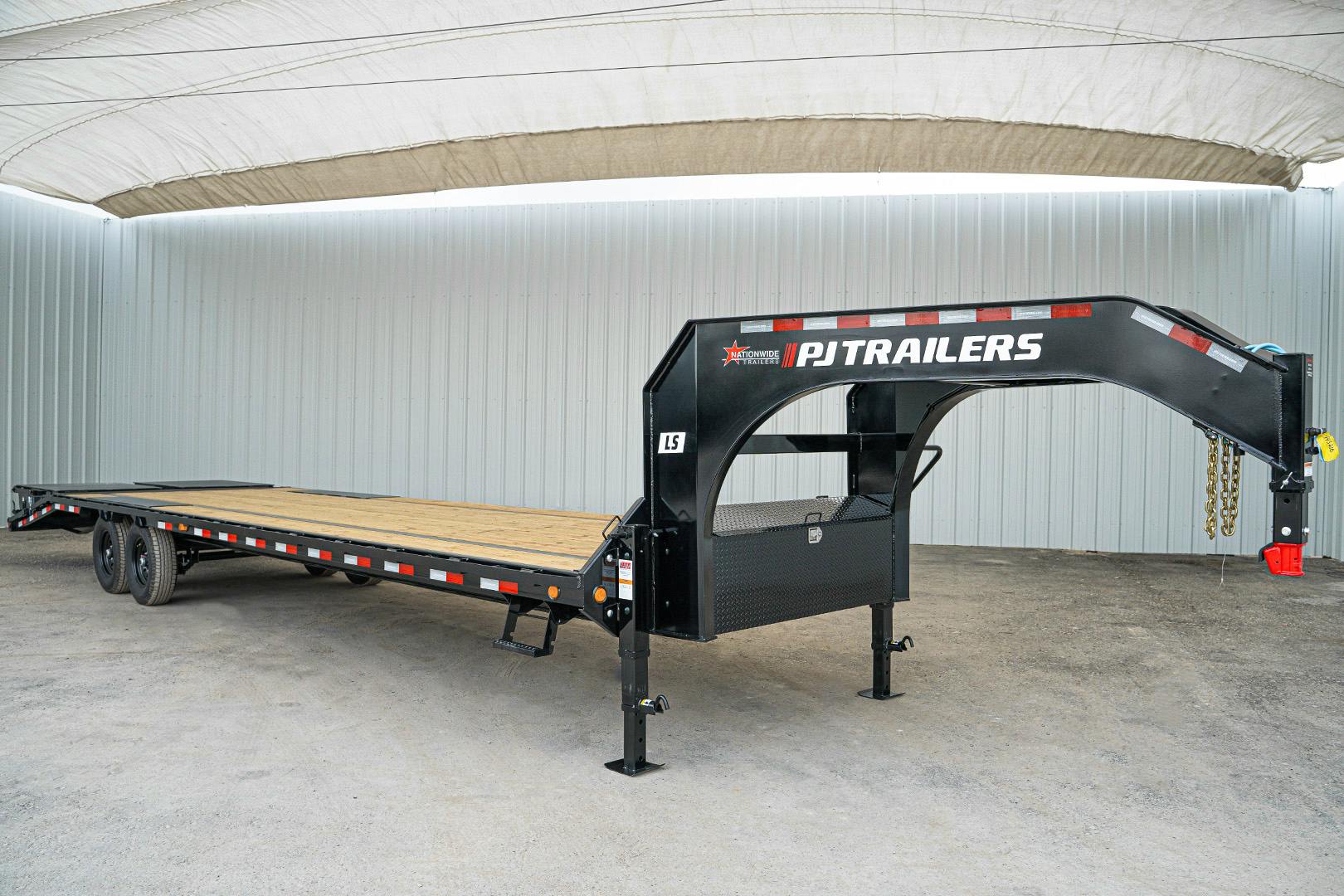 PJ Trailers 32'x102" Gooseneck Low Pro Flatbed Trailer w/ Singles (LS) - Stock #90866 - Image 2 of 16