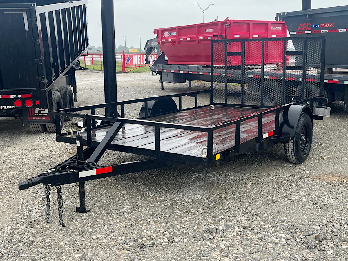 C&M USED 12'x82" Single Axle Utility Trailer w/ 4' Gate - Stock #90930 - Image 1 of 1 C&M USED 12'x82" Single Axle Utility Trailer w/ 4' Gate - Stock #90930 - Image 1 of 1