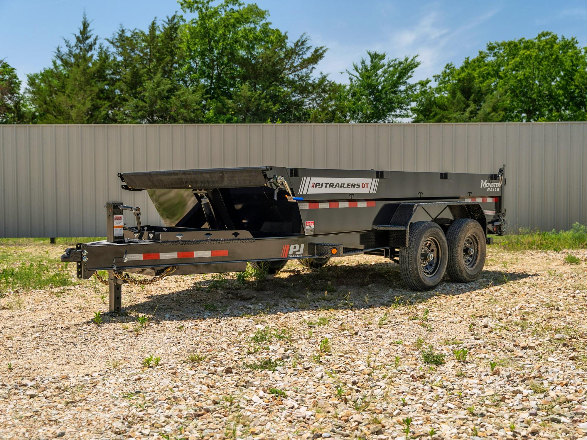 PJ Trailers 14'x83" Telescopic Dump Trailer w/ 2' Sides (DT) - Stock #91033 - Image 6 of 14