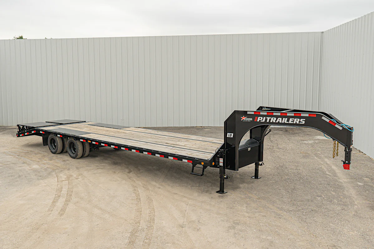 PJ Trailers 32'x102" Gooseneck Low Pro Flatbed Trailer w/ Duals (LD) - Stock #91039 - Image 2 of 28 PJ Trailers 32'x102" Gooseneck Low Pro Flatbed Trailer w/ Duals (LD) - Stock #91039 - Image 2 of 28
