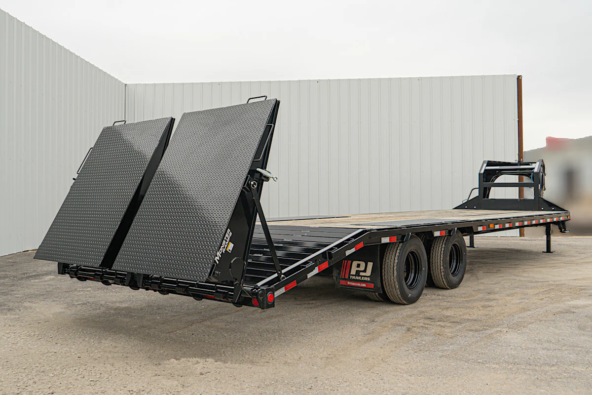 PJ Trailers 32'x102" Gooseneck Low Pro Flatbed Trailer w/ Duals (LD) - Stock #91042 - Image 25 of 28 PJ Trailers 32'x102" Gooseneck Low Pro Flatbed Trailer w/ Duals (LD) - Stock #91042 - Image 25 of 28