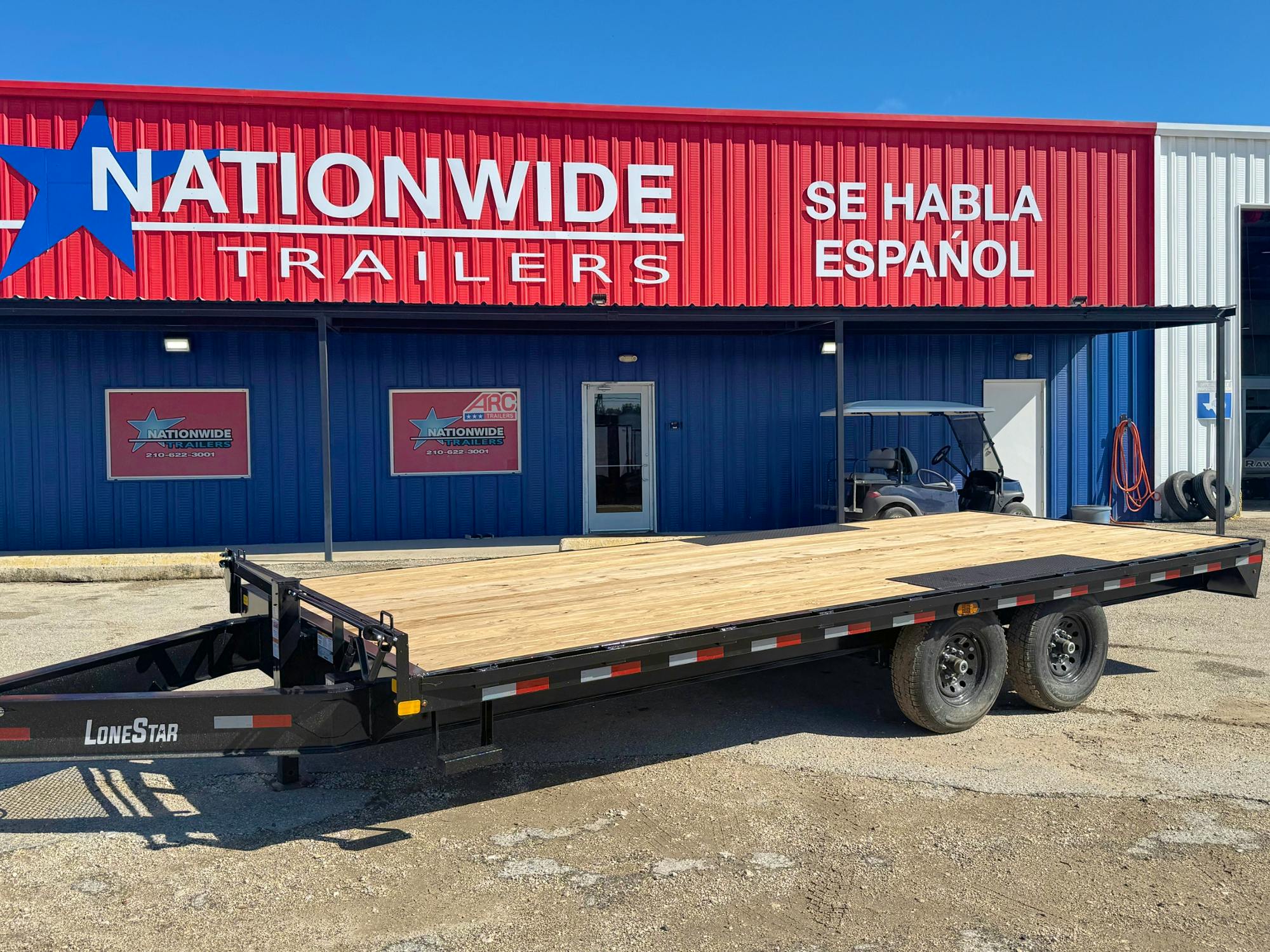 LoneStar 20'x102" 8" I-beam Deckover Trailer - Stock #91063 - Image 2 of 3