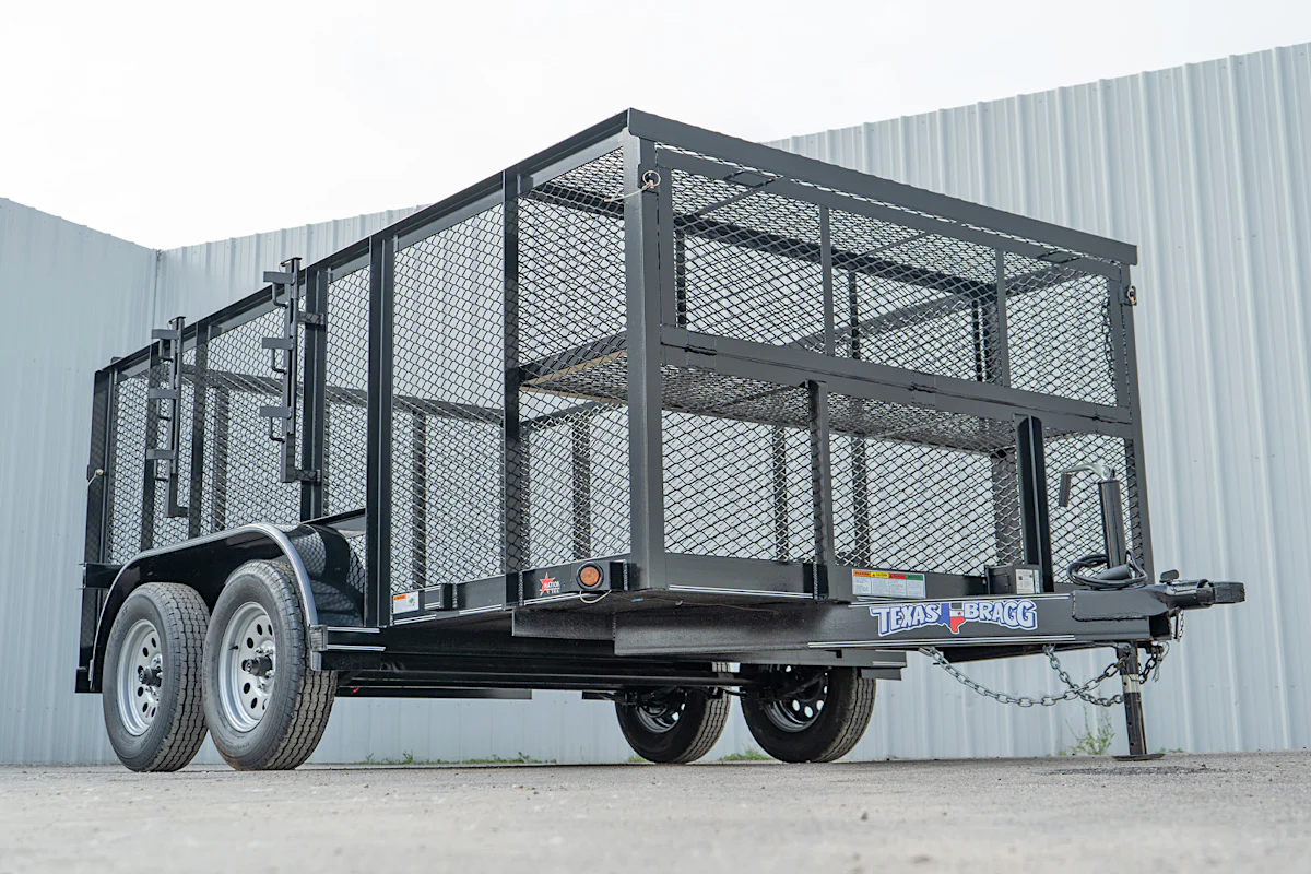 Texas Bragg 12'x83" Landscape Trailer w/ 4' Sides & 4' Gate (L2) - Stock #91079 - Image 3 of 15 Texas Bragg 12'x83" Landscape Trailer w/ 4' Sides & 4' Gate (L2) - Stock #91079 - Image 3 of 15