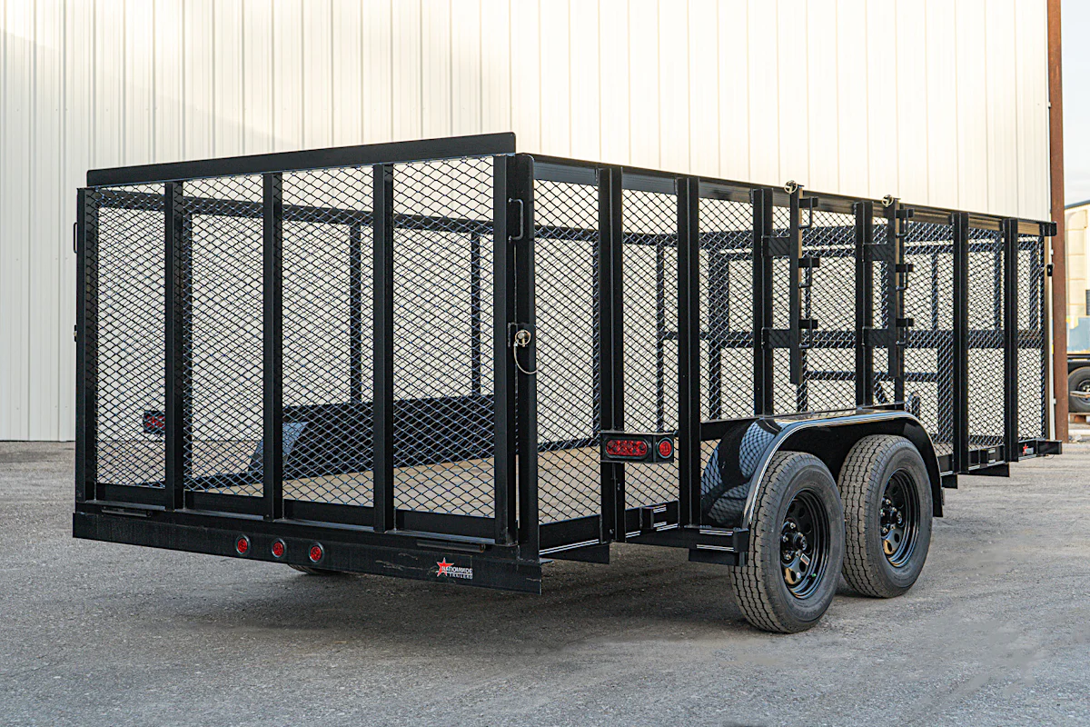 Texas Bragg 16'x83" Landscape Trailer w/ 4' Sides & 4' Gate (L2) - Stock #91082 - Image 15 of 16 Texas Bragg 16'x83" Landscape Trailer w/ 4' Sides & 4' Gate (L2) - Stock #91082 - Image 15 of 16