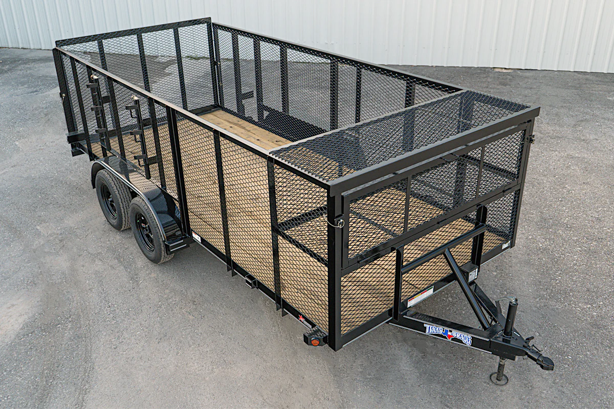 Texas Bragg 16'x83" Landscape Trailer w/ 4' Sides & 4' Gate (L2) - Stock #91082 - Image 4 of 16 Texas Bragg 16'x83" Landscape Trailer w/ 4' Sides & 4' Gate (L2) - Stock #91082 - Image 4 of 16