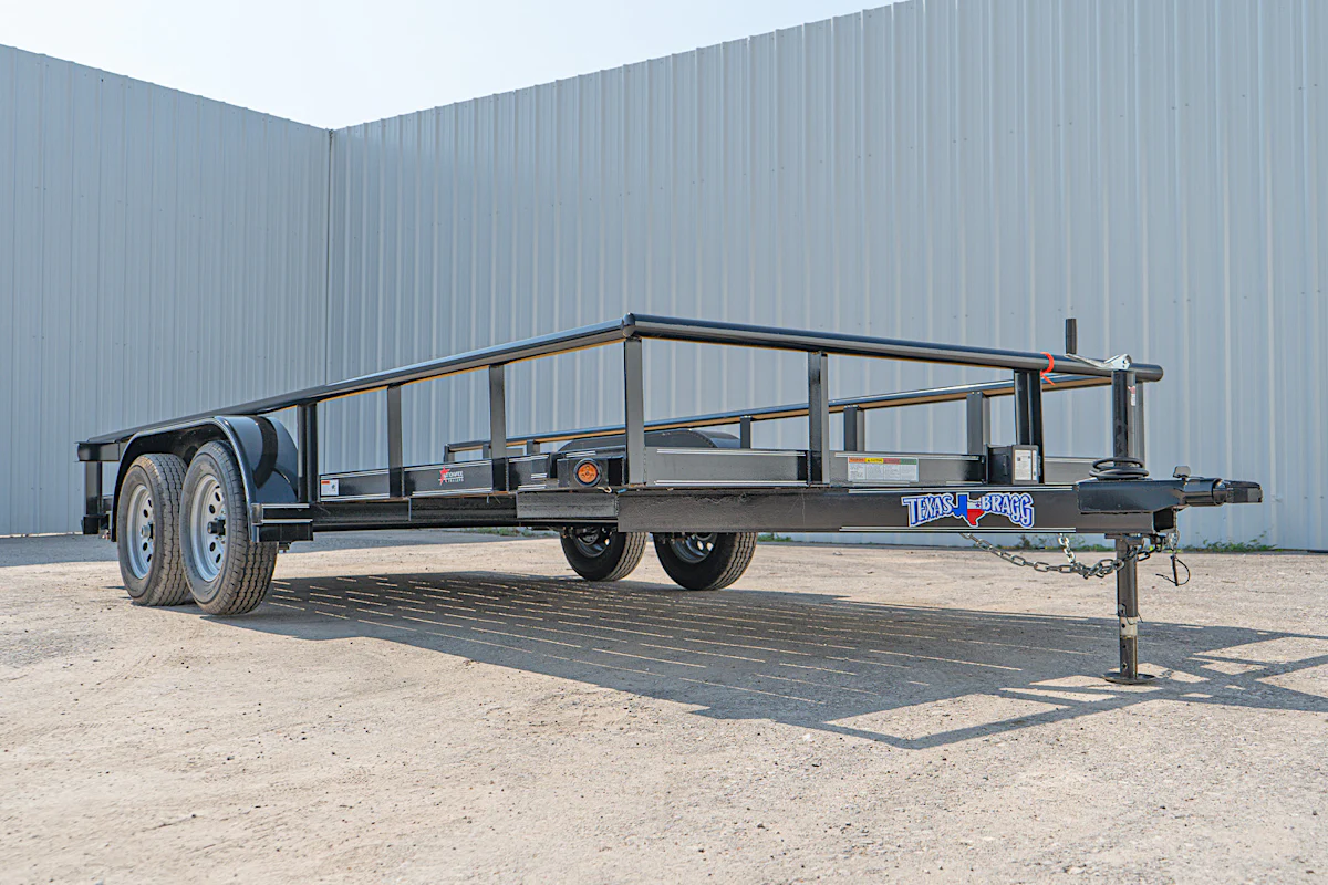 Texas Bragg 16'x83" Utility Trailer w/ Slide-In Ramps (U2) - Stock #91085 - Image 2 of 9 Texas Bragg 16'x83" Utility Trailer w/ Slide-In Ramps (U2) - Stock #91085 - Image 2 of 9