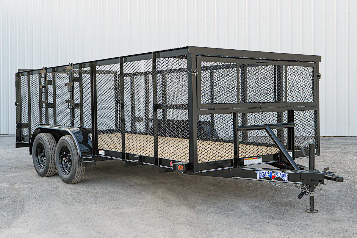 Texas Bragg 16'x83" Landscape Trailer w/ 4' Sides & 4' Gate (L2) - Stock #91087 - Image 2 of 16 Texas Bragg 16'x83" Landscape Trailer w/ 4' Sides & 4' Gate (L2) - Stock #91087 - Image 2 of 16