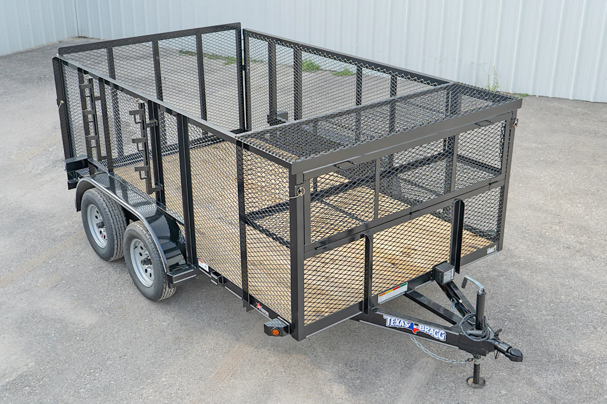 Texas Bragg 12'x83" Landscape Trailer w/ 4' Sides & 4' Gate (L2) - Stock #91109 - Image 4 of 15 Texas Bragg 12'x83" Landscape Trailer w/ 4' Sides & 4' Gate (L2) - Stock #91109 - Image 4 of 15