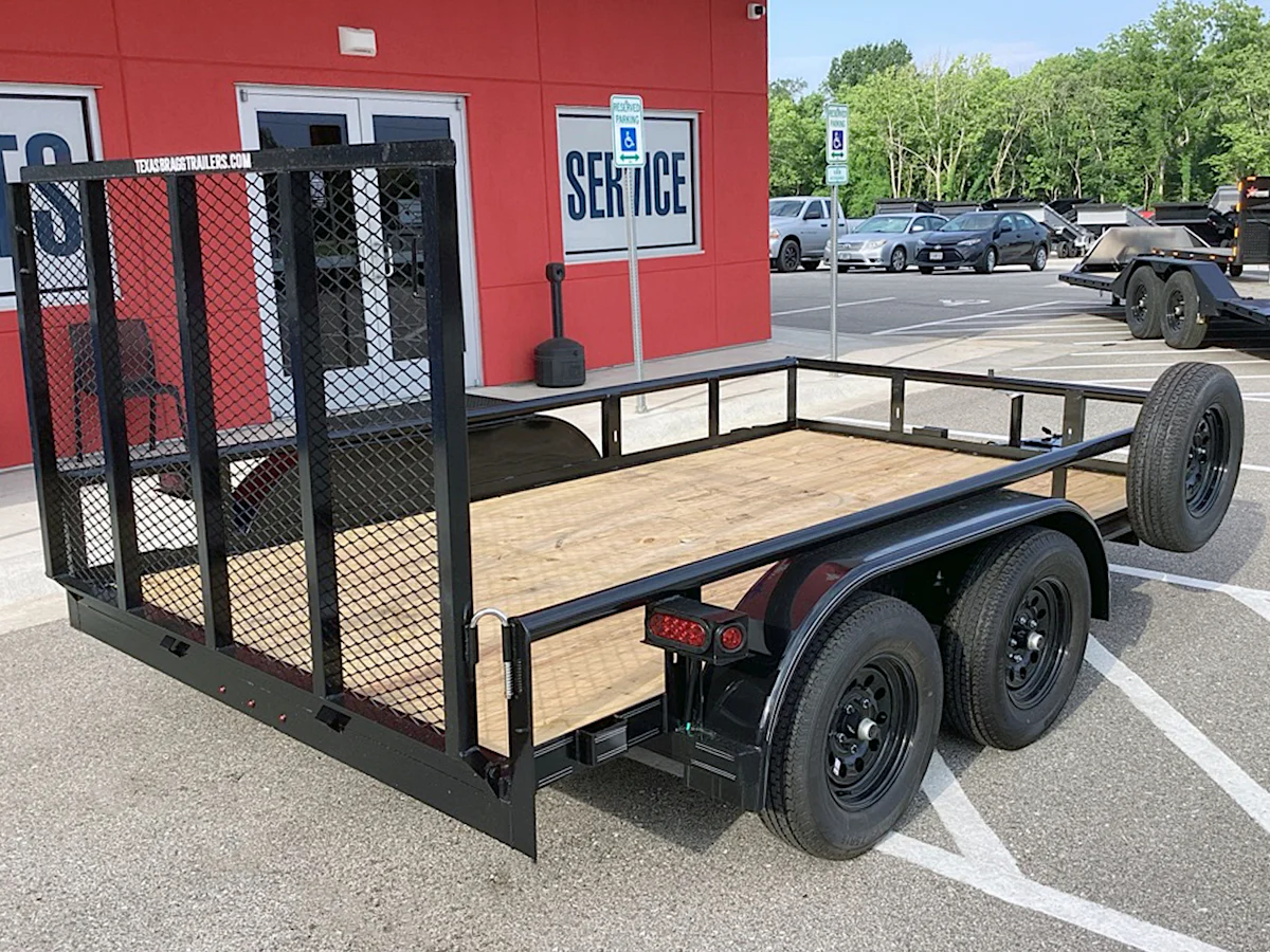 Texas Bragg 12'x83" Utility Trailer w/ 4' Gate (U2) - Stock #91119 - Image 4 of 5 Texas Bragg 12'x83" Utility Trailer w/ 4' Gate (U2) - Stock #91119 - Image 4 of 5